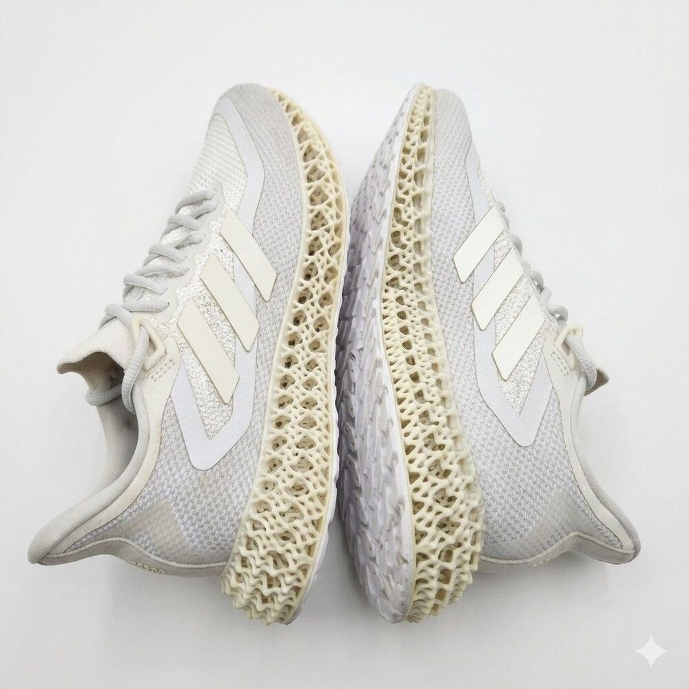 Adidas 4DFWD 2 Triple White Womens 9 Running Athletic Gym Sneakers 3D - Picture 6 of 11